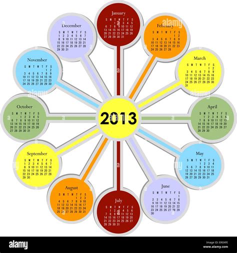 2013 Calendar Stock Vector Images Alamy