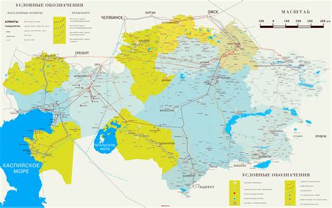 Map Of Kazakhstan And Russia - Cities And Towns Map