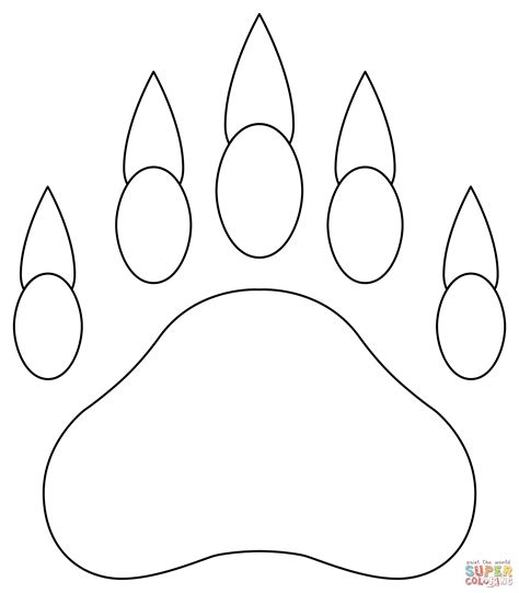 Bear Claws Coloring Page Free Printable Coloring Pages