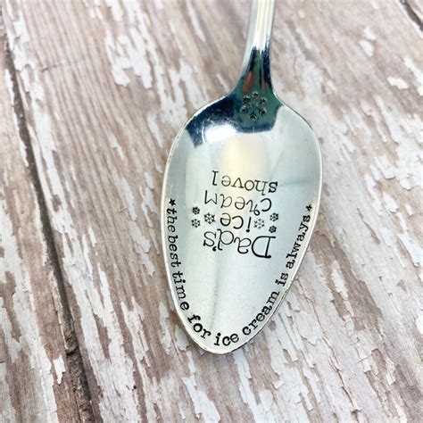 Dads Ice Cream Shovel Personalized Spoon Stamped Vintage Etsy