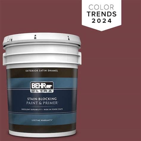 BEHR ULTRA 5 Gal MQ1 15 Rumors Satin Enamel Exterior Paint Primer