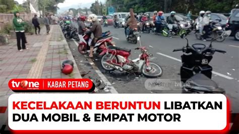 Diduga Akibat Pengemudi Ngantuk Kecelakaan Beruntun Di Jalur Puncak