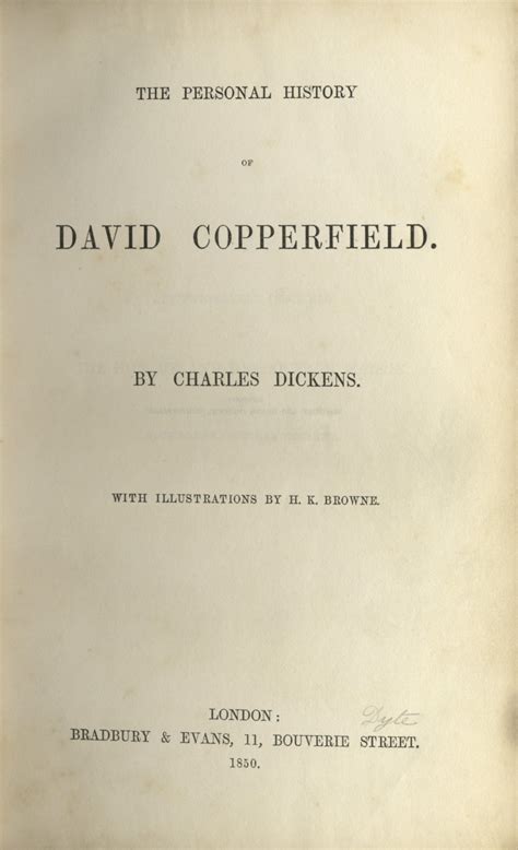 Lot Detail David Copperfield First Edition First Printing By Charles Dickens