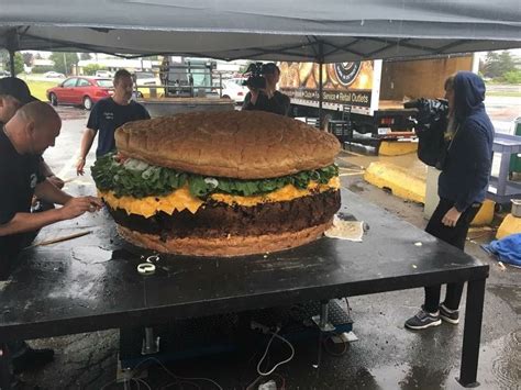 Worlds Biggest Burger Man Vs Food