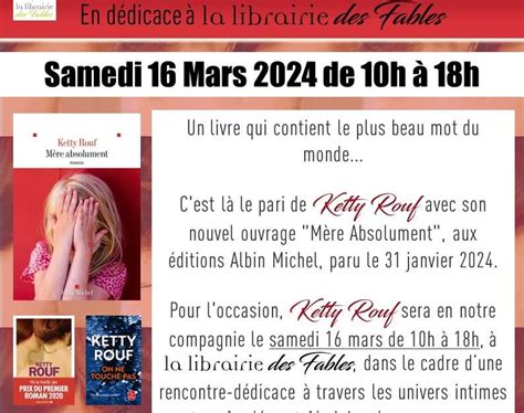 Ketty Rouf Rencontre D Dicace La Librairie Des Fables Ch Teau