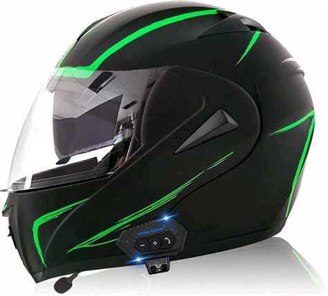 Motorradhelm Für Erwachsene Modularer Bluetooth Flip Up Full Face