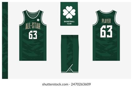 Basketball Uniform Mockup Template Design Sport Stock Vector (Royalty ...