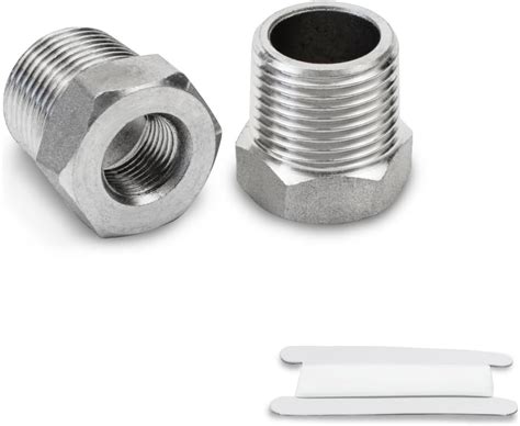 Bwintech 2 Pcs 1 2 Female To 1 Male BSP Thread Stainless Hex Bushing