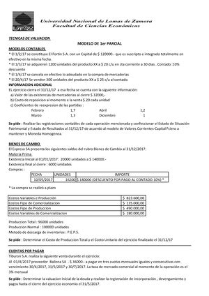 Resumen tercer parcial Técnicas de valuación Resumen tercer parcial