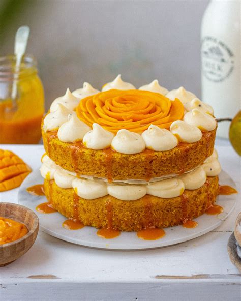 Eggless Mango Cake Bake With Shivesh