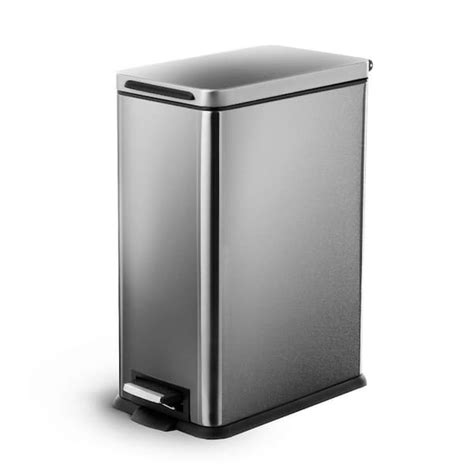 Home Zone Living Gal Stainless Steel Step On Kitchen Trash Can