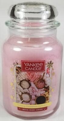 Yankee Candle Movie Night Cocoa Large Jar Oz Pink Housewarmer New