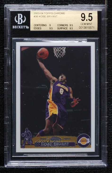 2003 04 Topps Chrome Kobe Bryant 36 BGS 9 5 GEM MINT HOF EBay