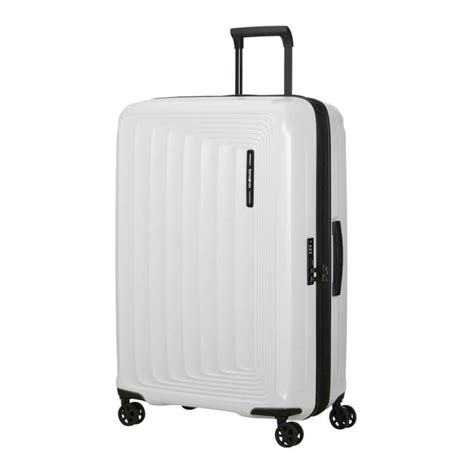 Samsonite Mala de Viagem Trolley Grande 75cm Exp NUON Branco Metálico