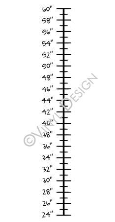 Growth Chart wall sticker, vinyl decal | The Wall Works