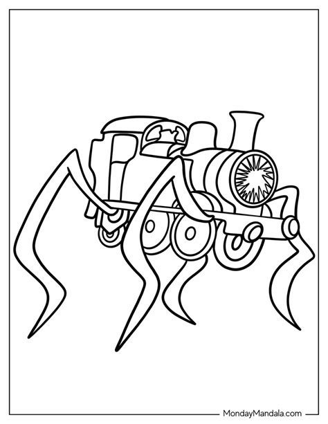 Choo Choo Charles Coloring Pages (Free Printables)