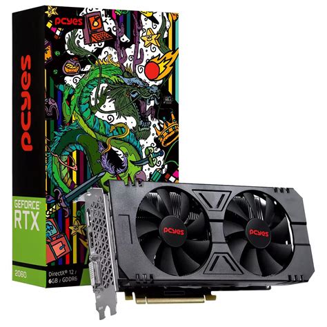 Placa de Vídeo PCYes NVIDIA GeForce RTX 2060 Dual, 6GB, GDDR6, DLSS ...