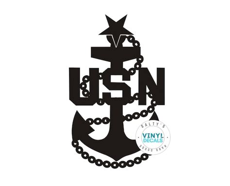 Us Navy Senior Chief Anchor Vinyl Decal Cartruck Decal Etsy Uk