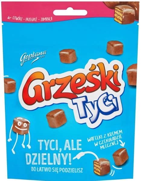 GRZEŚKI TYCI Wafelki W CZEKO MLECZNEJ 120g 13460527974 Allegro pl