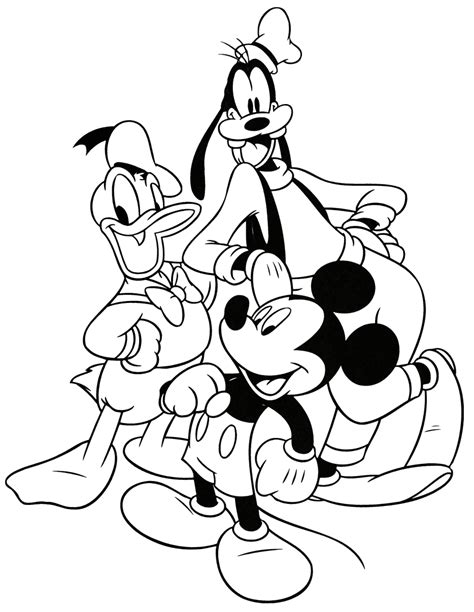 Free Love Quotes: Mickey Mouse, Goofy, Donald Duck Coloring Pages