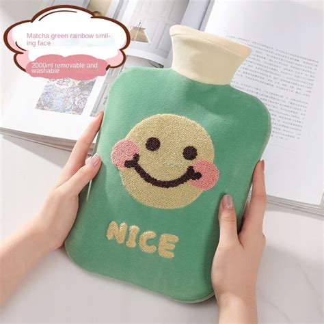 Cute Hot Water Bottles 500 1000 2000ml Plush Explosion Proof PVC Water Sadese 14770778996