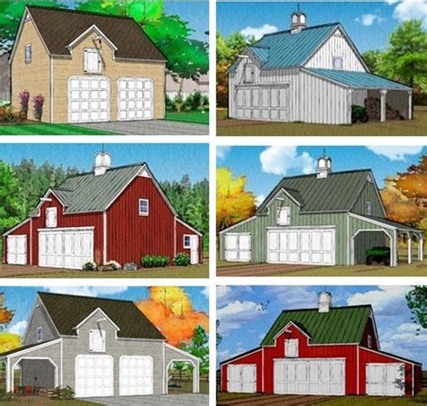 Loft Barn Plans 16 Layouts Easy Download Economical Pole-barn ...