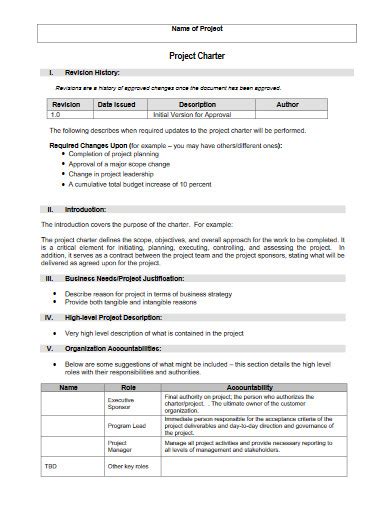 Project Charter 12 Examples Format Pdf Examples