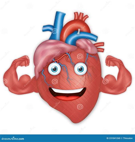 Healthy Human Heart Cartoon