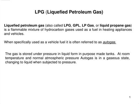 Ppt Lpg Liquefied Petroleum Gas Powerpoint Presentation Free