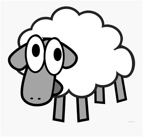 Clip Art Sheep Pictures Black And White Sheep Clipart Png Free