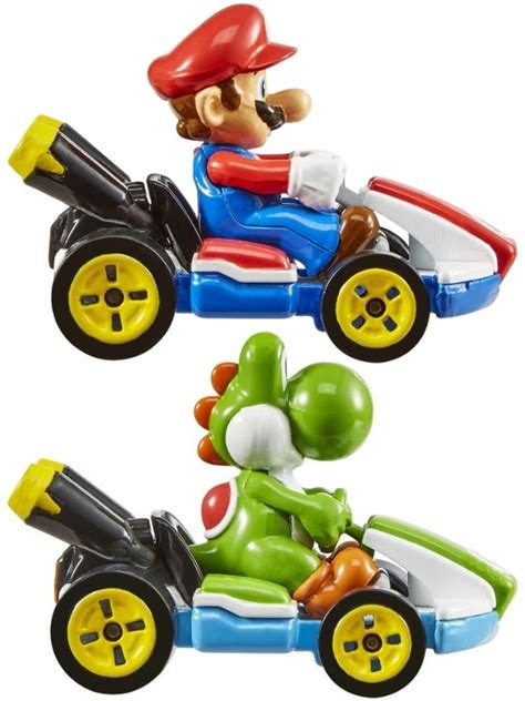 Hot Wheels Mario Kart Mario Circuit Track Set Motoriseret Bilbane Med To Biler Gcp