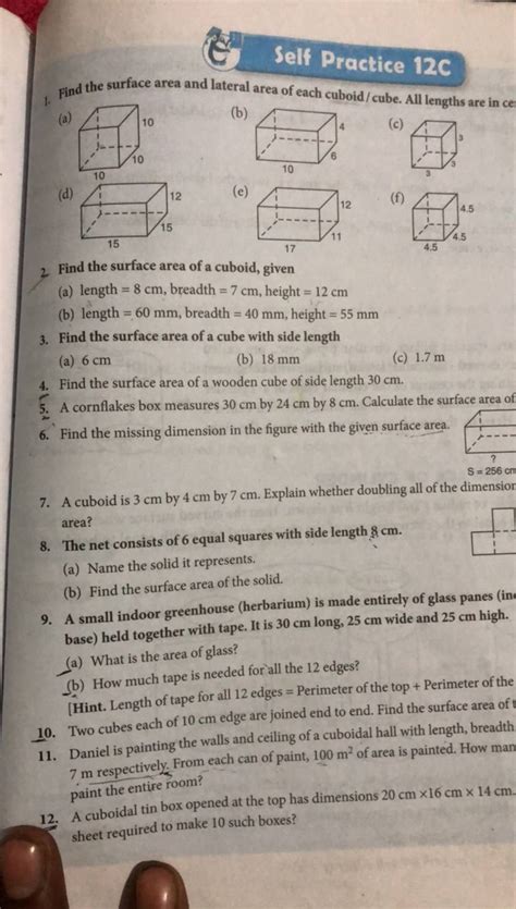 how to find the lateral surface area of a cube
