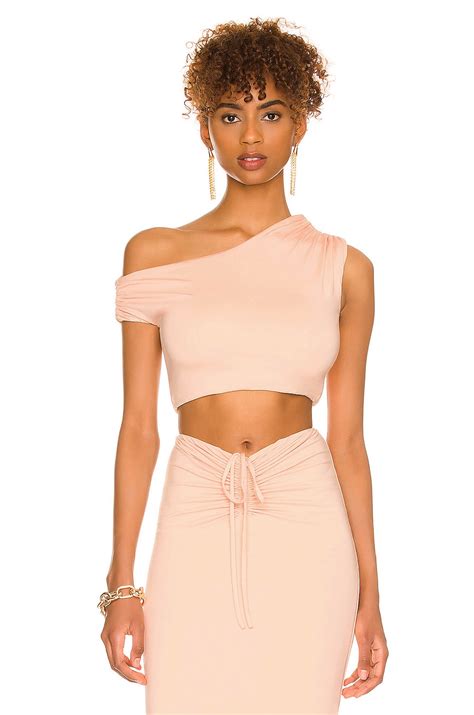 Camila Coelho Canela Crop Top In Nude Revolve