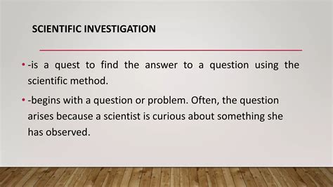 Quarter Week Describe The Components Of Scientific Investigation Pptx