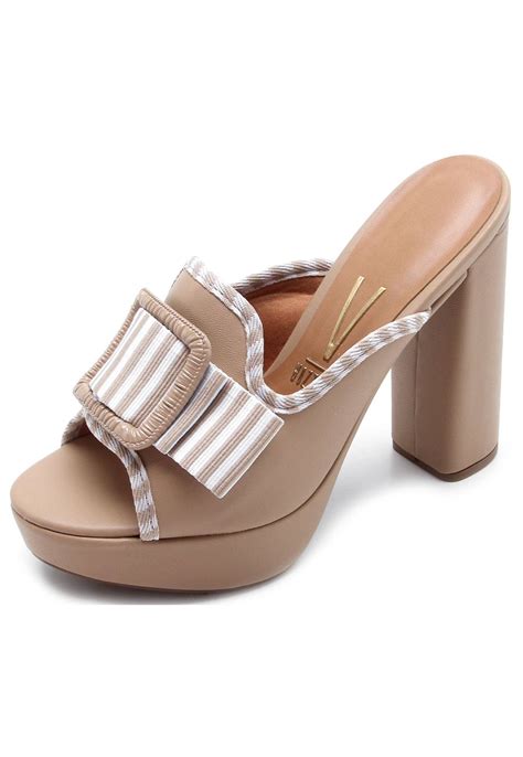 Tamanco Vizzano Listras Nude Compre Agora Dafiti Brasil