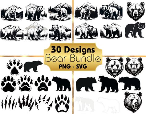 Bear Svg Bear Svg Cut File Svg Files For Cricut Mountain Svg Bear