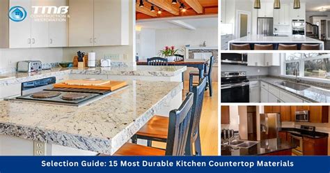 15 Most Durable Kitchen Countertop Material Selection Guide