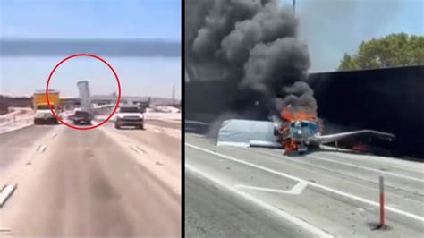 Video Avioneta Se Desploma En Autopista De California Minuto