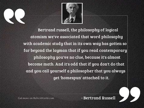 BERTRAND RUSSELL, The Philosophy of... | Inspirational Quote by ...