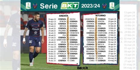 Serie B 23 24 Il Calendario Del Cosenza Da Scaricare E Conservare