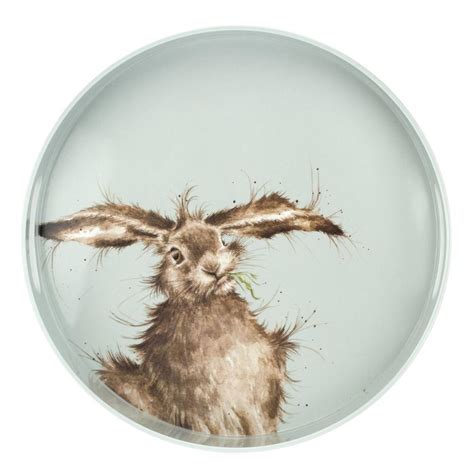 Pimpernel Wrendale Designs Hare Round Melamine Serving Tray