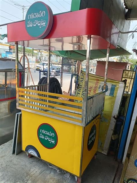 Stainless Steel Chat Display Counter For Street Food Stall At Rs