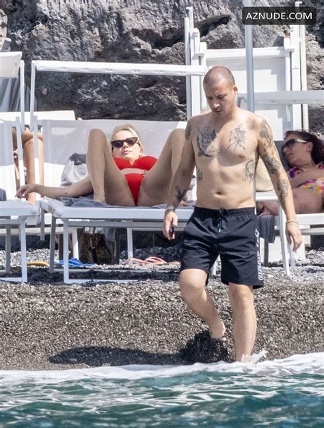 Caroline Vreeland Sexy Shows Off Her Hot Beach Body Physique In A Red Bikini In Italy Aznude