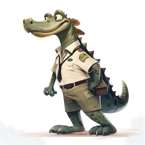 Um Desenho Animado De Um Crocodilo Vestindo Uma Camisa Que Diz