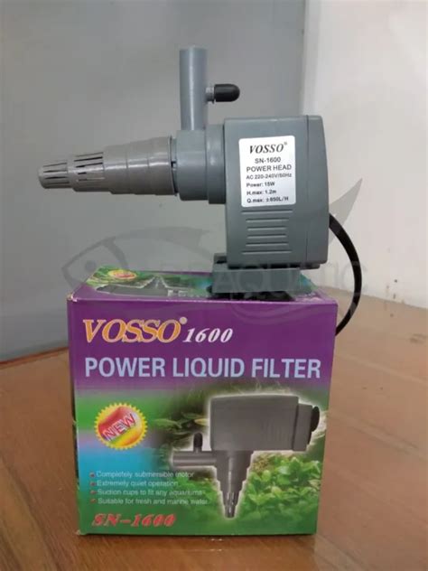 Vosso Power Liquid Filter Pompa Air Celup Filter Aquarium