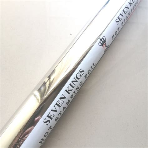 Jual HOT STAMPING FOIL MERK SEVEN KINGS Produksi Ukuran 64cm X 120m Warna Silver Kode Tipe