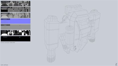 D Model Scifi Jetpack Vr Ar Low Poly Cgtrader