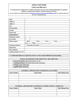 Fillable Online Utm Utoronto Postdoc Mississauga Form Fax Email Print