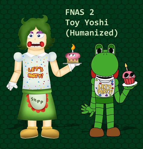 FNAS 2 Toy Yoshi (Humanized) by MarcosVargas on DeviantArt