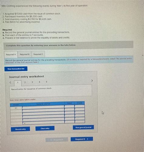 Solved Milo Clothing Experienced The Following Events During Chegg